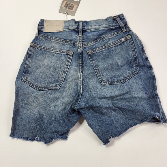 Everlane Distressed Way High Jean Shorts sz 24 - Picture 4 of 5